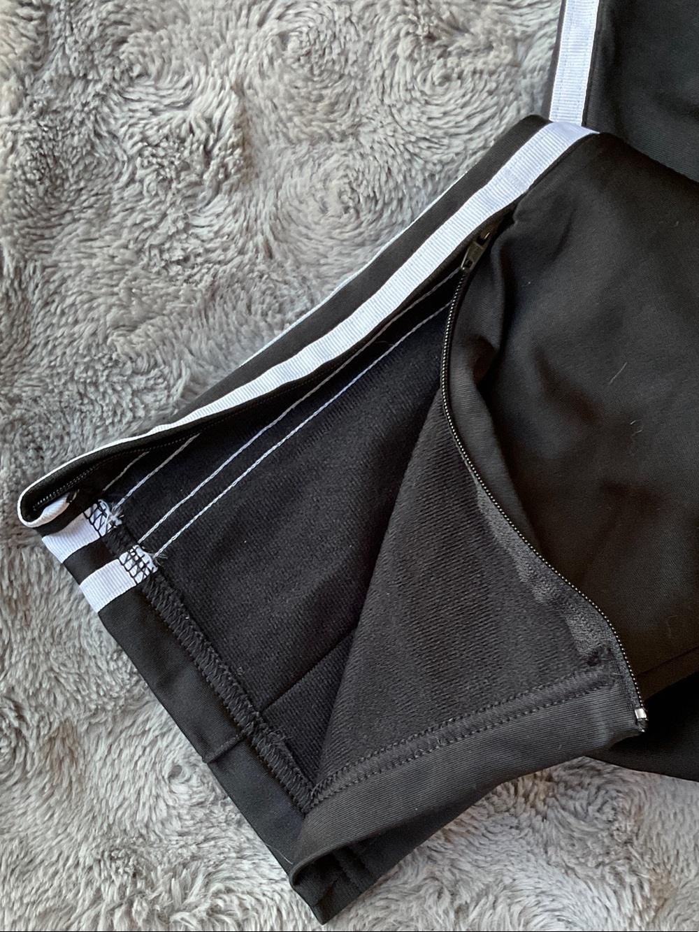 adidas Black & White 3-Stripe Track Jacket and Joggers Set - Picture 7 of 9
